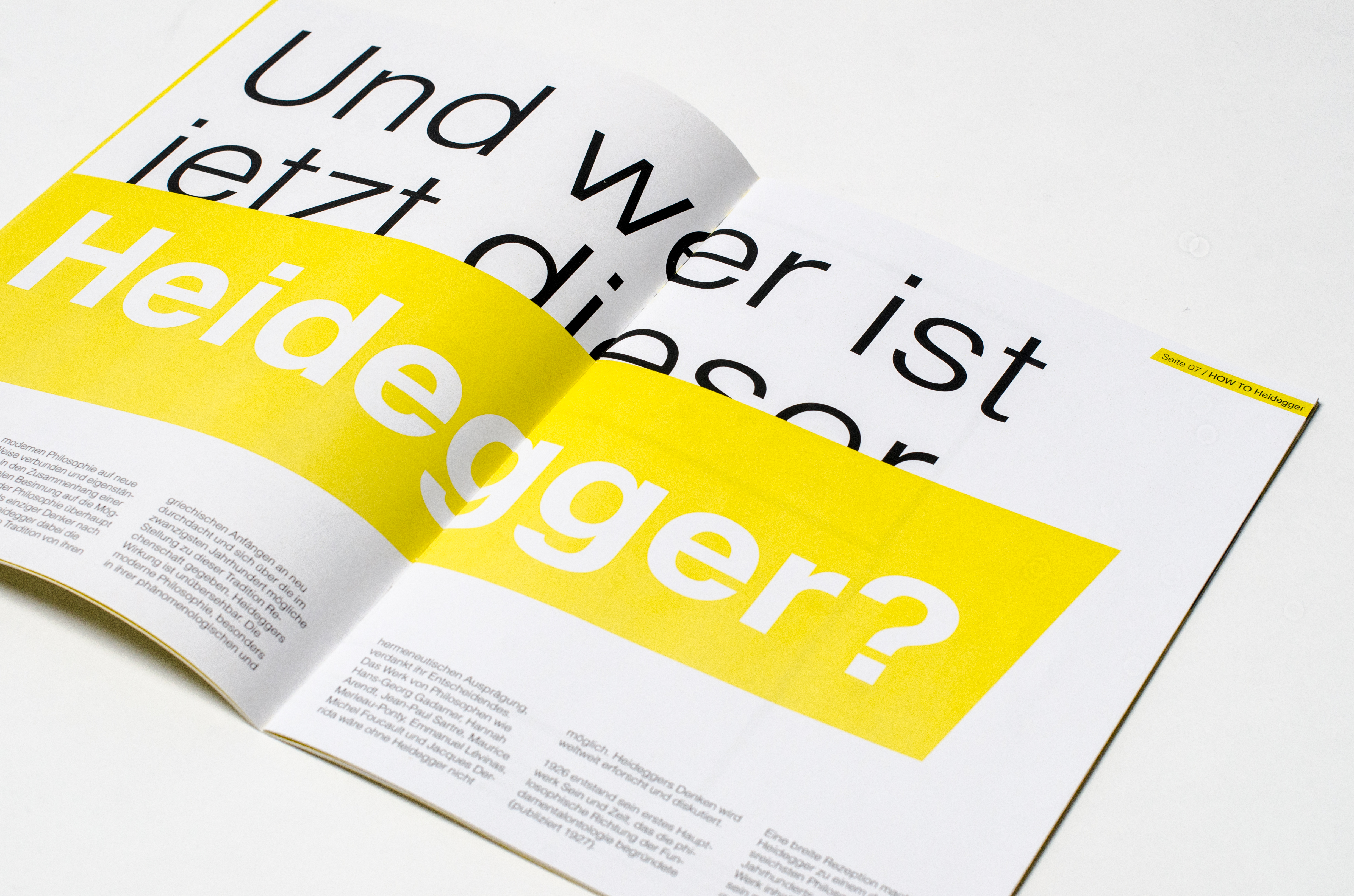 Magazin about Martin Heidegger, made by Dennis Fechner from Düsseldorf, Germany