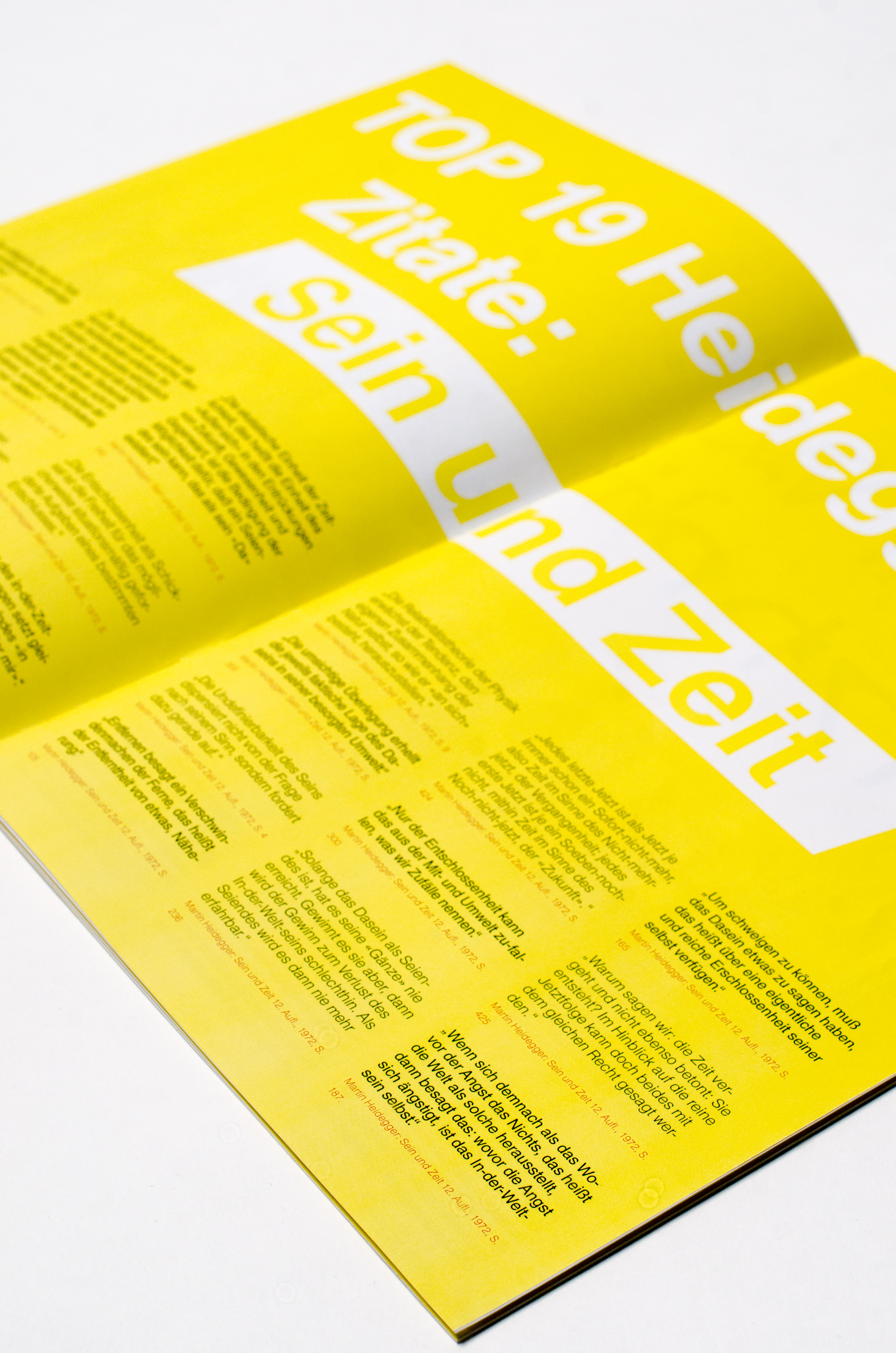 Magazin about Martin Heidegger, made by Dennis Fechner from Düsseldorf, Germany