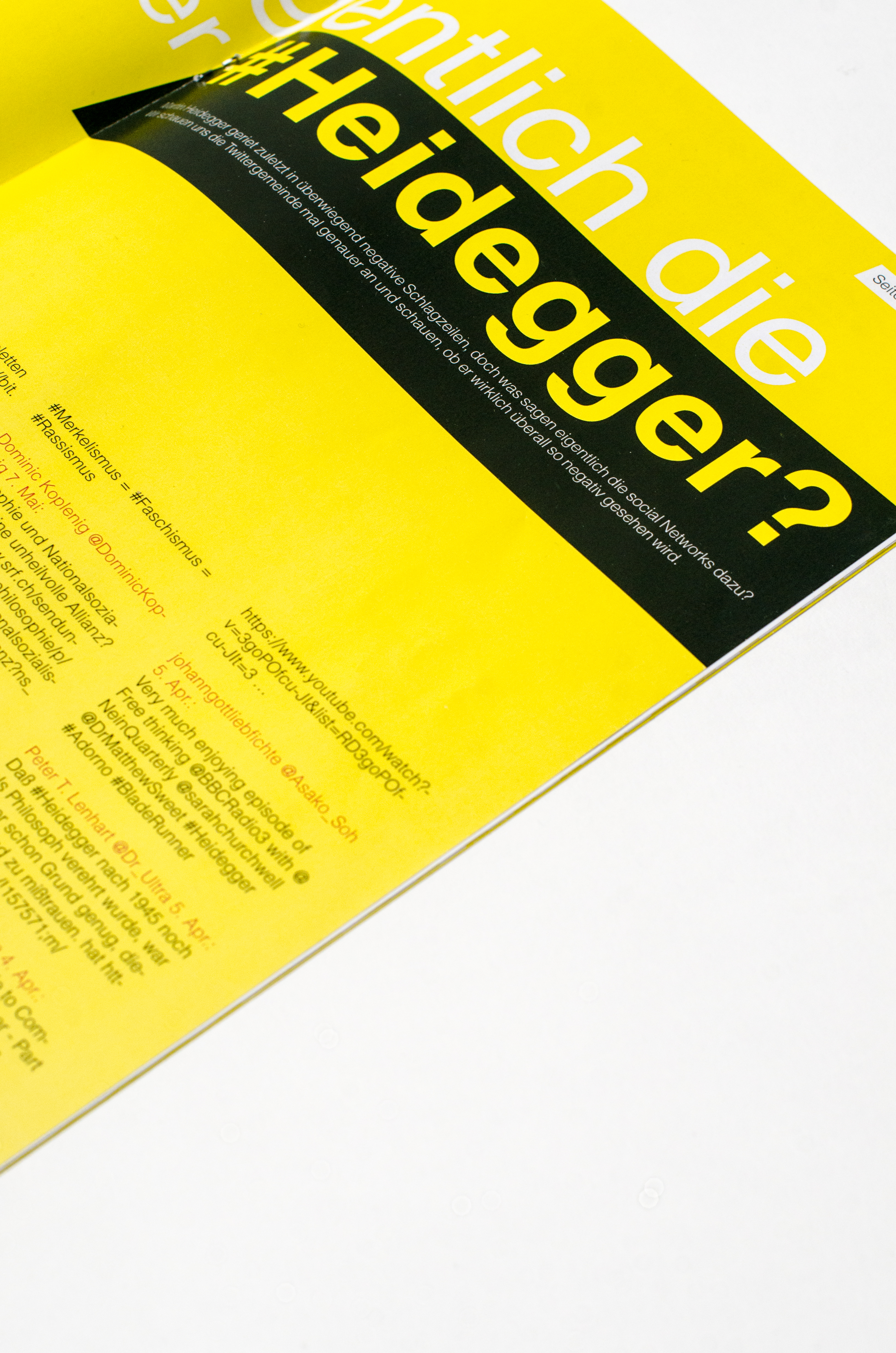 Magazin about Martin Heidegger, made by Dennis Fechner from Düsseldorf, Germany