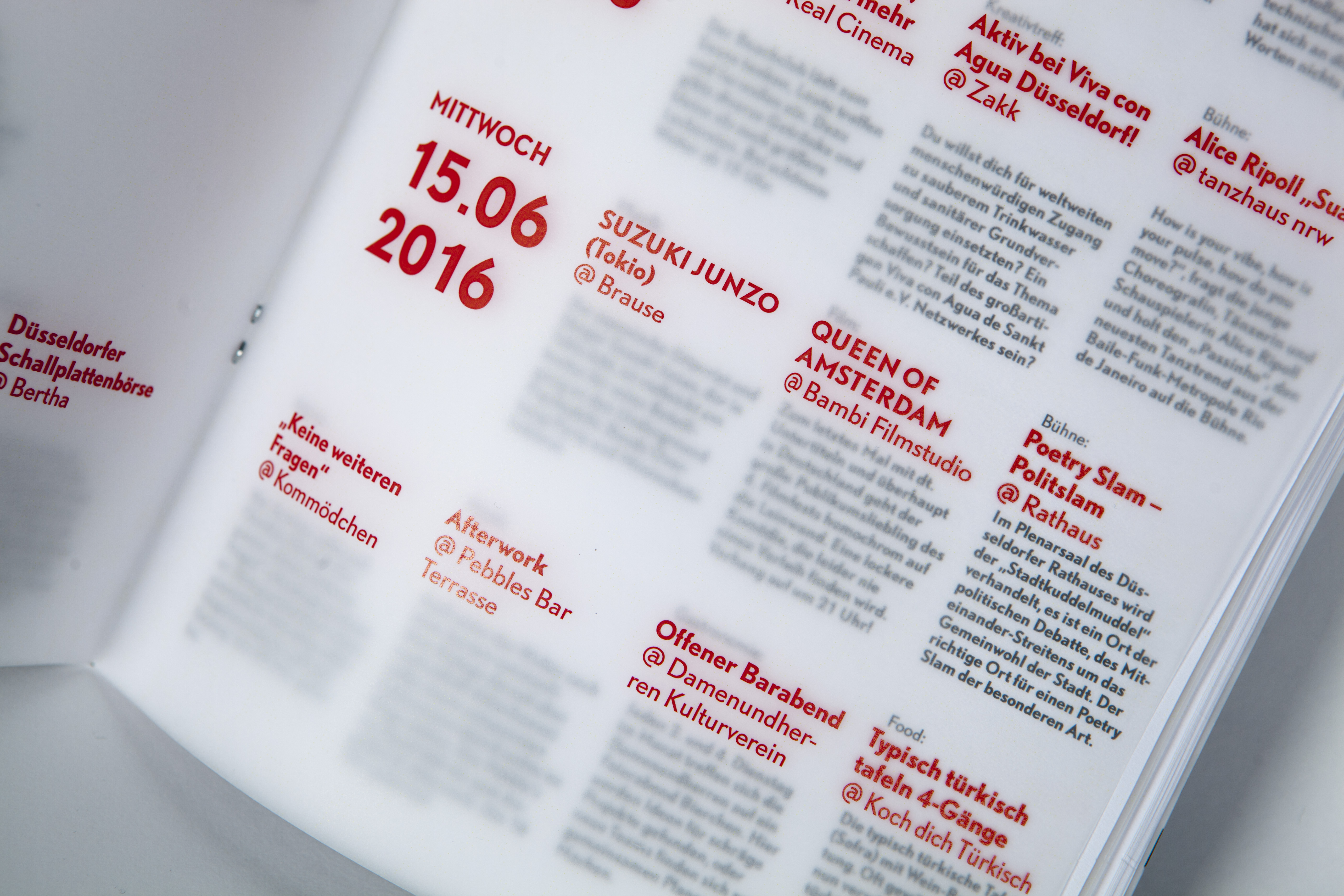 Cover of the first Issue of The Dorf - a magazine about Düsseldorfs culture, spots, highlights and storys
